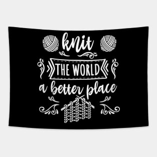 knitting - knit the world a better place Tapestry