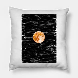 Bright Super Red Moon At Night. For Moon Lovers Pillow