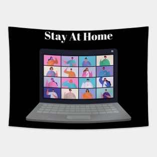 Stay At Home (Zoom) Tapestry