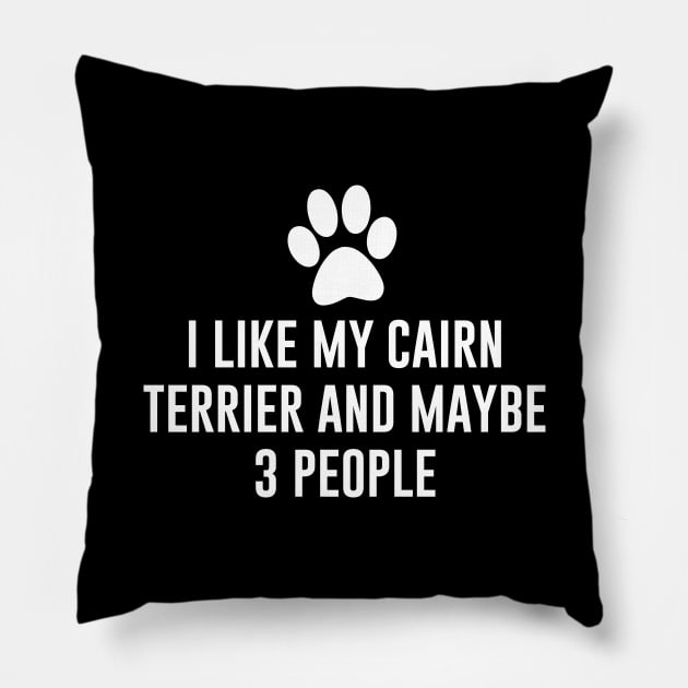 Funny Cairn Terrier Pillow by sewwani