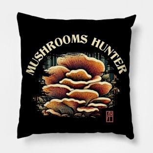 MUSHROOMS - Mushrooms Hunter - Oyster Mushroom Hunter - Oyster Mushroom Forager Pillow