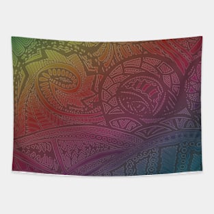 Rainbow Waves Tapestry