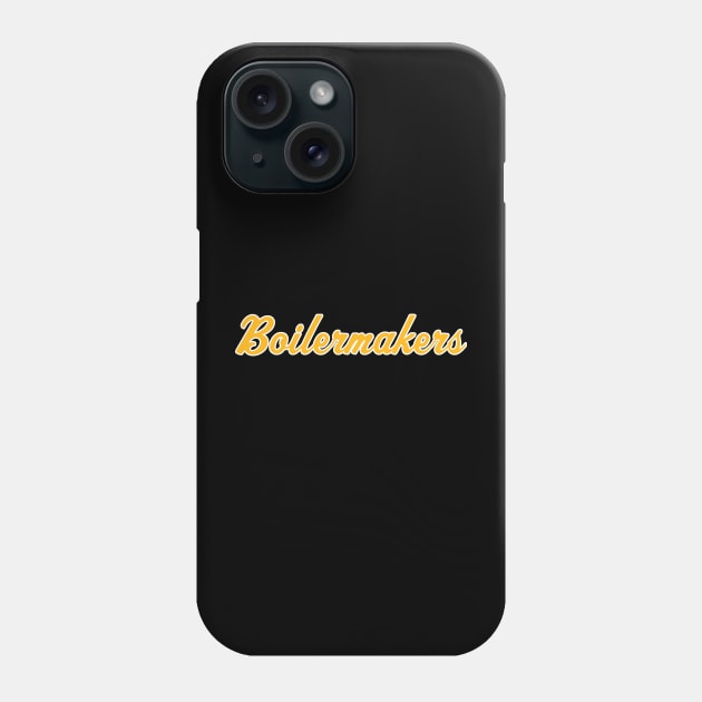 Boilermakers Retro Script Phone Case by twothree