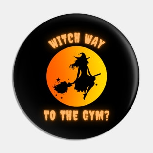 Halloween Witch Gym Pin