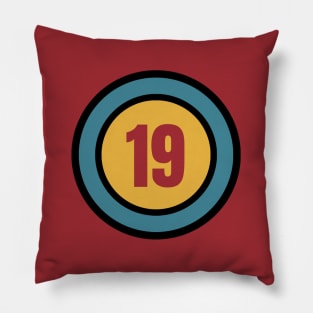 The Number 19 - nineteen - nineteenth Pillow