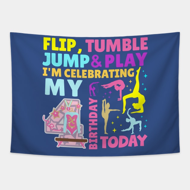 Girls 4th Birthday Gymnastics Themed Party Kids Four Year Old