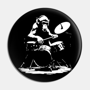 monkey playing on the drums Pin