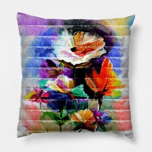 Colorful Flowers Pillow