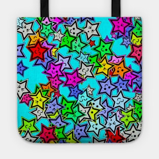 Cute Smiley Stars - Star Pattern Tote