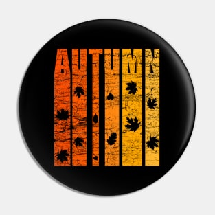 Autumn And Fall Colors Vintage Distressed Style Pin