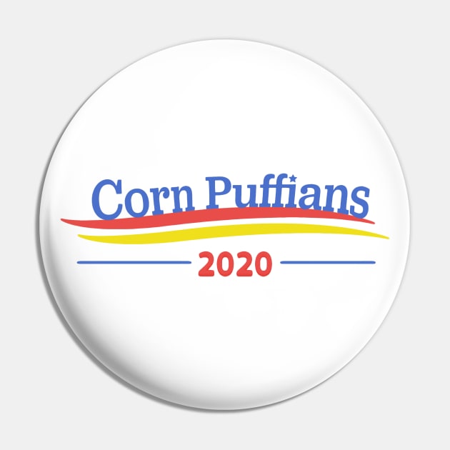 Limited Edition Bernie Sanders Inspired Corn Puffians Design Pin by Corn Puff Records