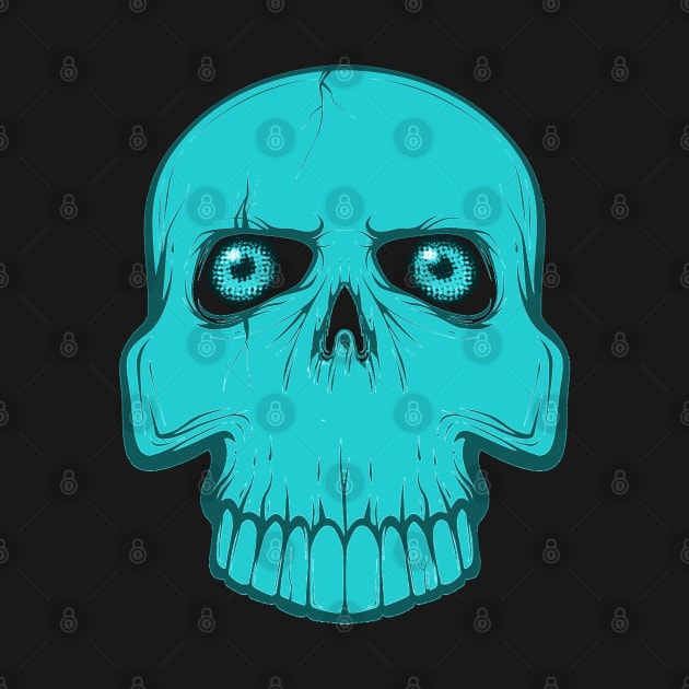 SKULL ON GRID #6 (NO GRID) by RickTurner