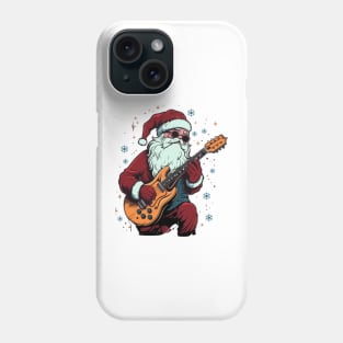 Christmas Guitar Gift Santa Claus Guitarist Funny Guitar Phone Case