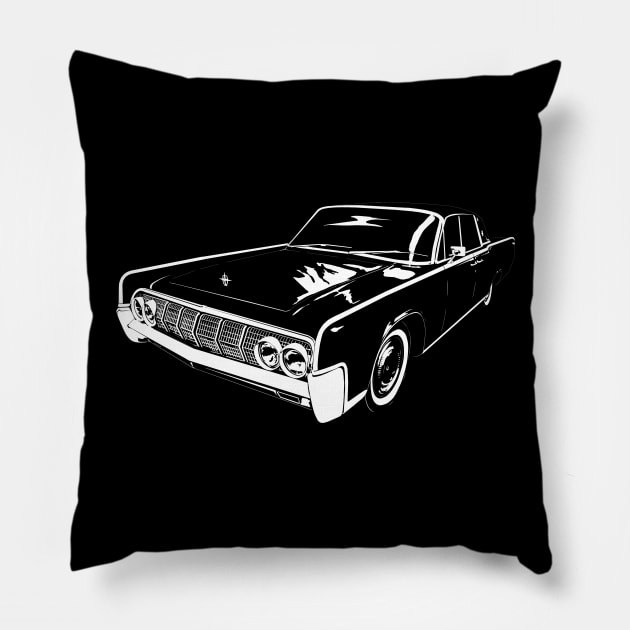 1964 Lincoln Pillow by GrizzlyVisionStudio