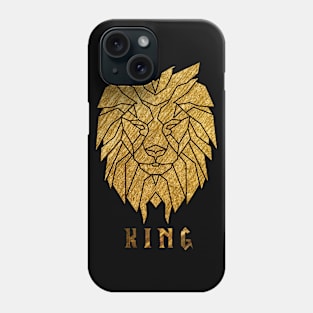 King Lion Golden Design Phone Case