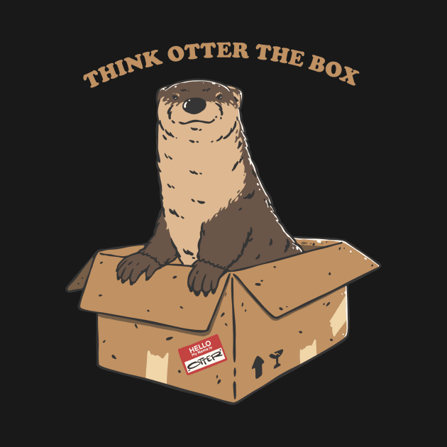 Think Otter the Box: Playful Otter Emerging from a Cardboard Bo by LukmannHak