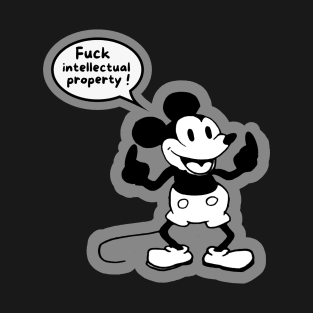 Mickey Mouse's message from the public domain T-Shirt