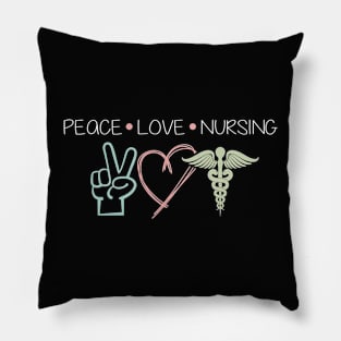 Peace Love and Nursing  - Full Color Pillow