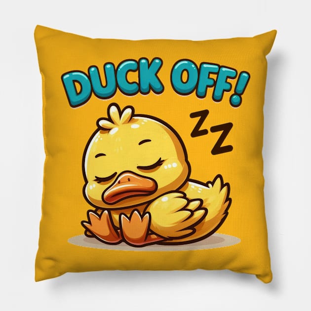 Duck Off Pillow by ARTGUMY