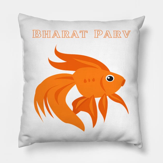 Bharat Parv - Fish Pillow by Bharat Parv