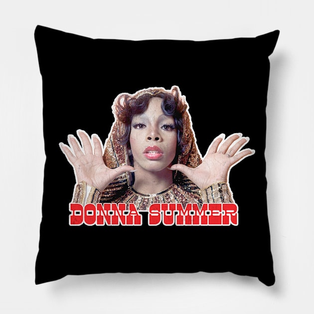 Donna Summer / Retro Style Fan Art Design Pillow by DankFutura