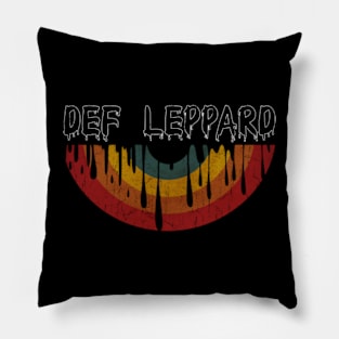 Vinyl Melted Leppard Vintage Pillow