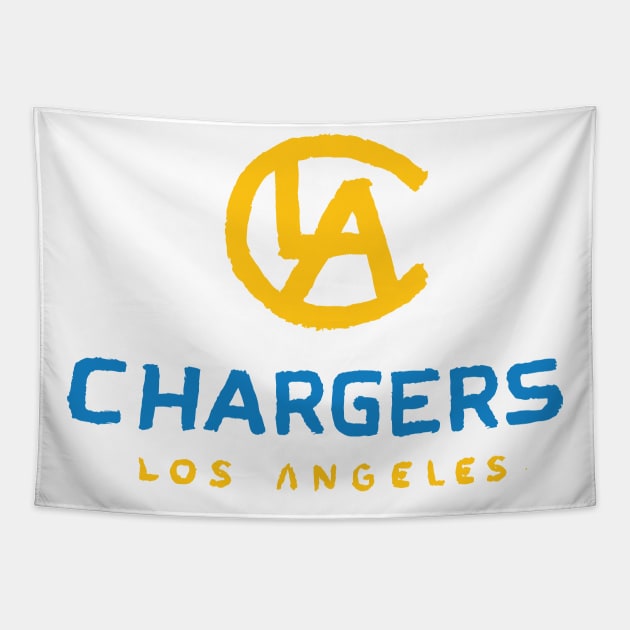 Los Angeles Chargeeees 04 Tapestry by Very Simple Graph