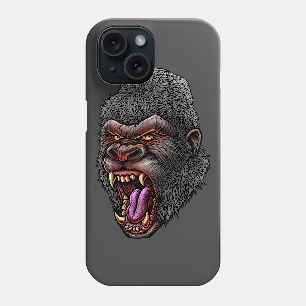 Mad Kong Head Phone Case by LillyRise