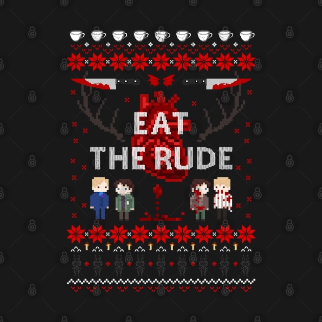 Eat The Rude Ugly Sweater by Plan8