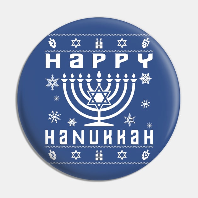 Happy Hanukkah Ugly Christmas Pin by EthosWear