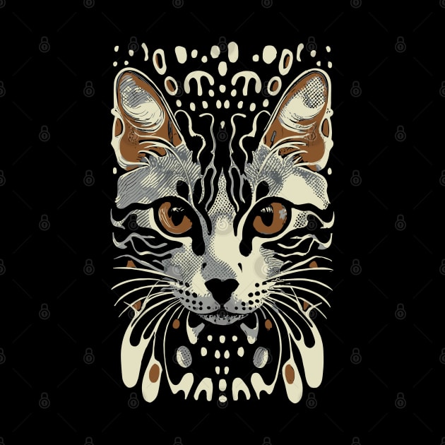 Cute Cat Illusion Design, Funny Cat Lover Gift Idea by PugSwagClothing