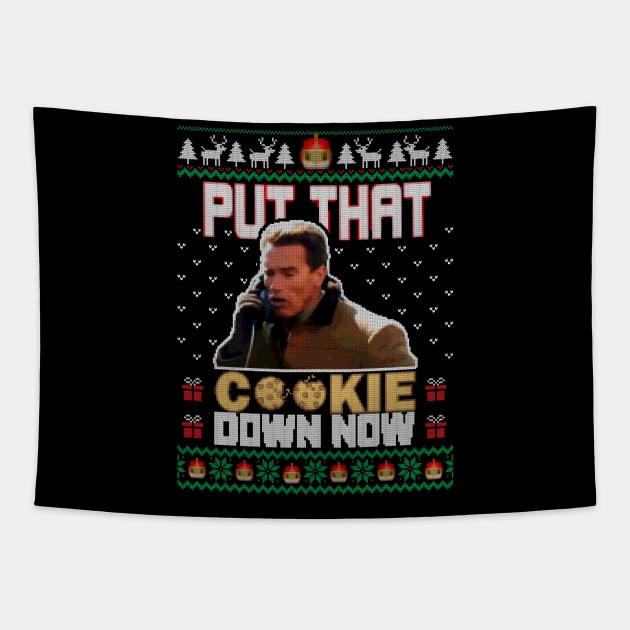 Put That Cookie Down, Now! Ugly Christmas Tapestry by Premium Nation