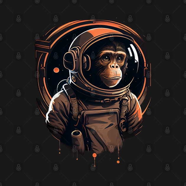 Astronaut Baby Monkey by AI INKER