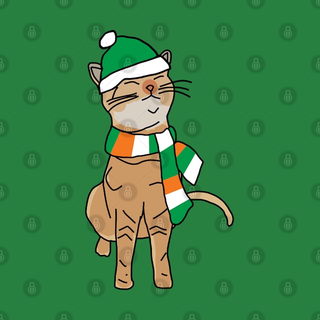 Irish Kitty Cat on St Patricks Day by ellenhenryart