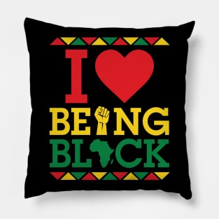 I Love Being Black Pillow