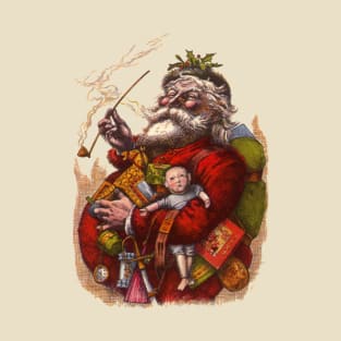 Victorian Christmas Santa Claus T-Shirt