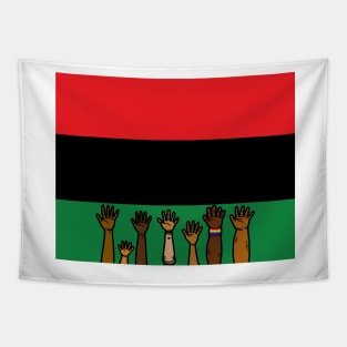 Pan African flag Juneteenth black freedom liberation Tapestry