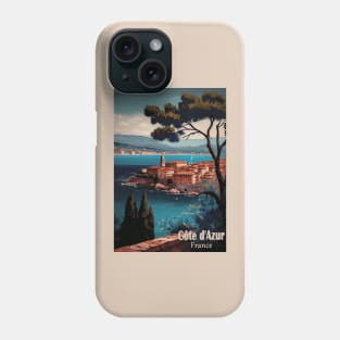 Côte d'Azur Travel Poster Phone Case