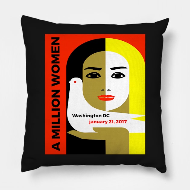 Women's March On Washington 2017 Pillow by Flextees