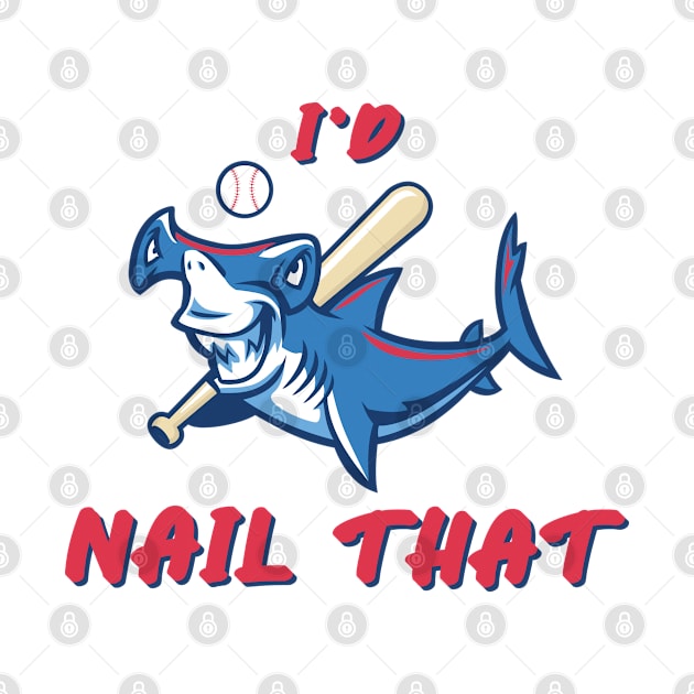 Funny Baseball shark, hammerhead by Johan13