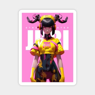 SOUL DESTROYER - JURI HAN - STREET FIGHTER | Femme Fatale Video Gamer Girl Popculture T-Shirt design | PROUD OTAKU Magnet