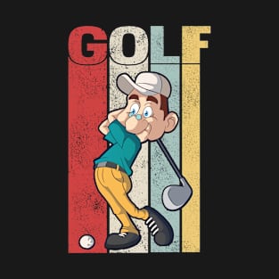 Golfer Golf Retro Golfing Golf Course T-Shirt