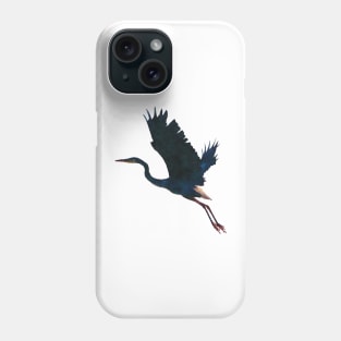 Great Blue Heron Flying Phone Case