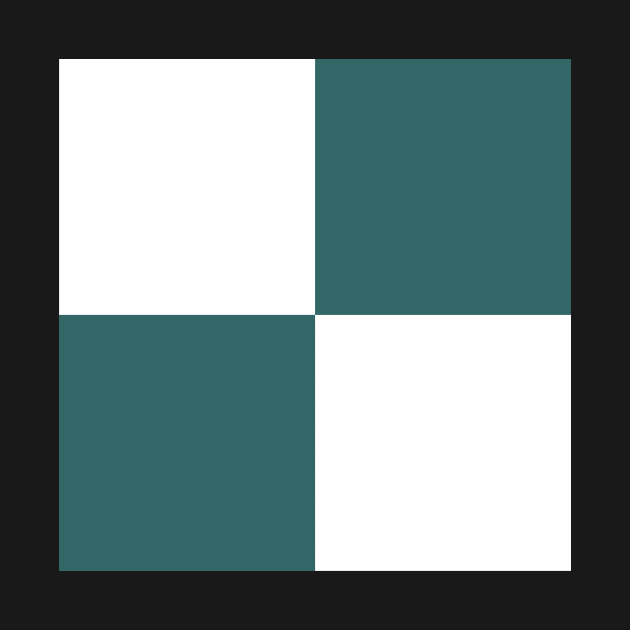 Checkered Pattern white and turquoise by N1L3SH