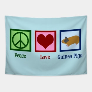 Peace Love Guinea Pigs Tapestry