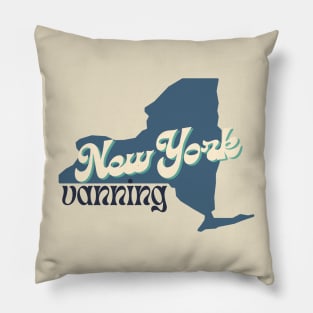 New York Vanning (Blue) Pillow