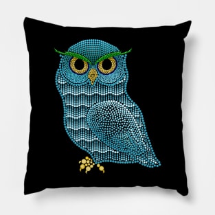 Owl - dot painting Pillow