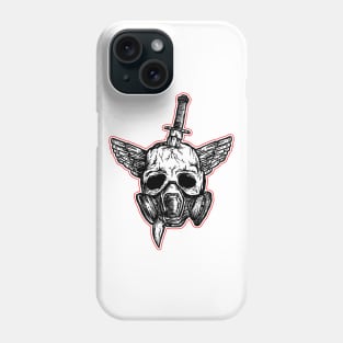 Pierced masked skull Phone Case