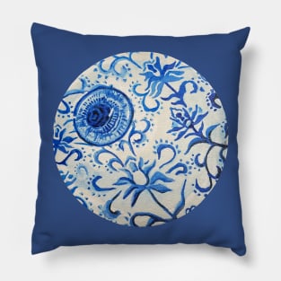 Blue China Eyeball Pillow