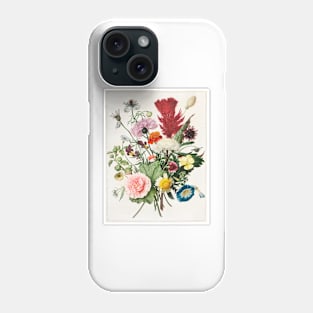 Flowers painting, Bouquet of Flowers by an anonymous artist (1680) Phone Case